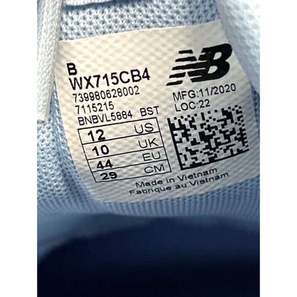 New Balance Womens Training Shoes WX715CB4 Size 12 M Blue Memory Sole Comfort - Picture 9 of 10